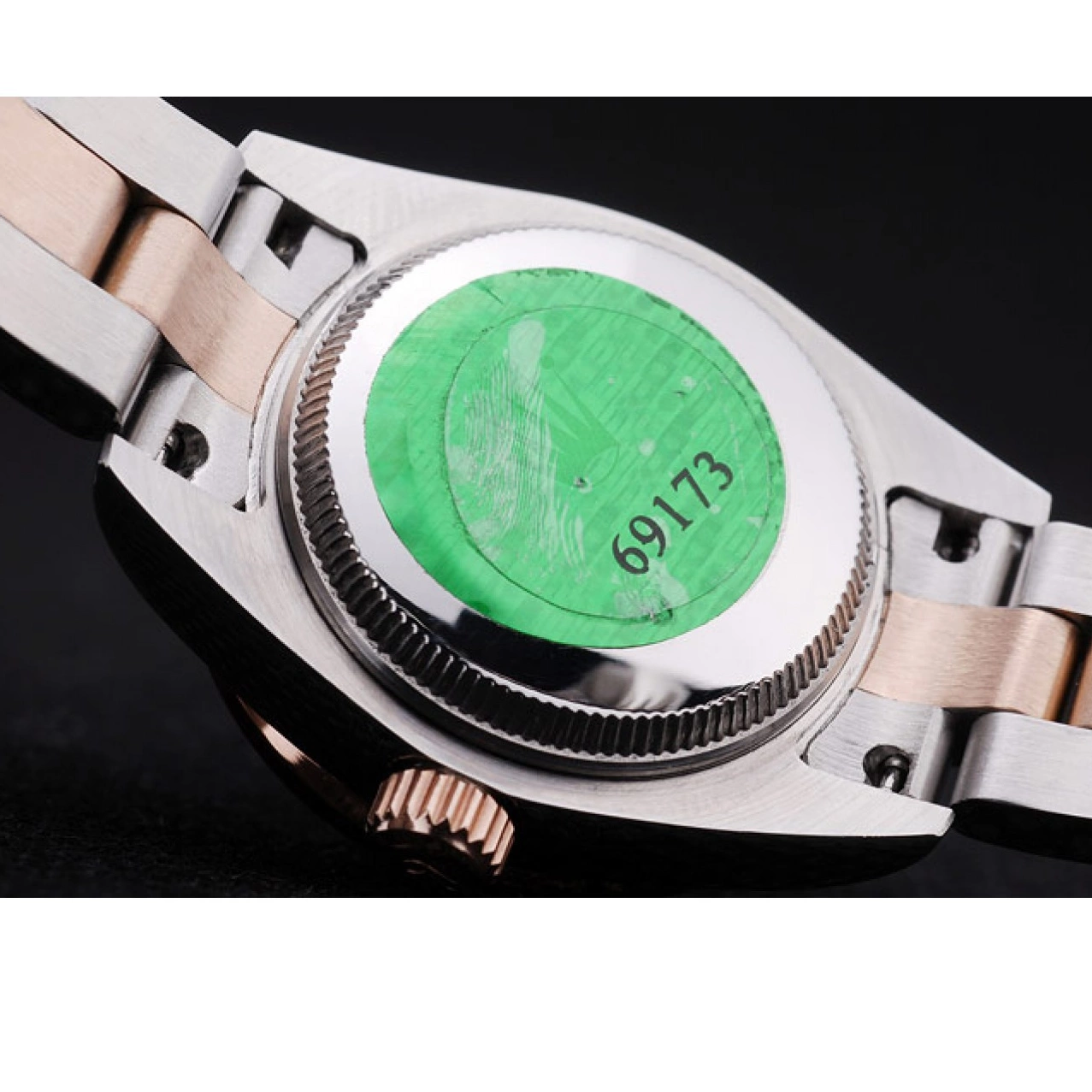 AAA replica watch Rolex Polished Diamonds Bezel 7475 Brown Datejust Gold Dial Rose 0712